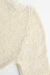 SWAYING/KNIT striped diagonal sleeve bottoming shirt SW23AW1T14 white